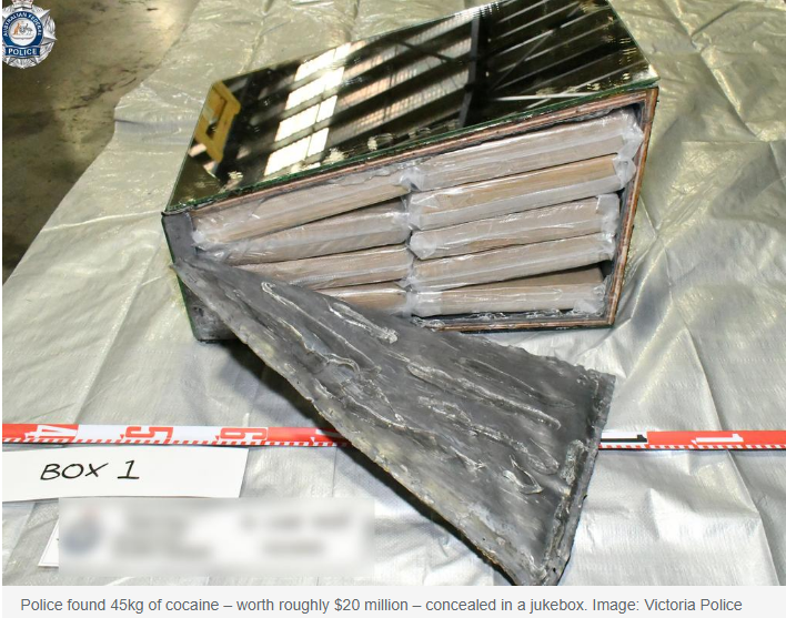 $20,000 worth of cocaine found inside a jukebox imported to Melbourne from Greece - 1